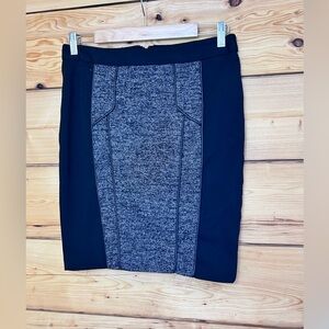 Vintage Women's Size 6 Small Black Gray Pencil Skirt Moto Rocker Scene Emo Retro